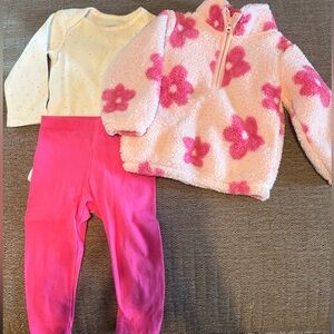Carter's Onsie/Leggings/Jacket set 12 months